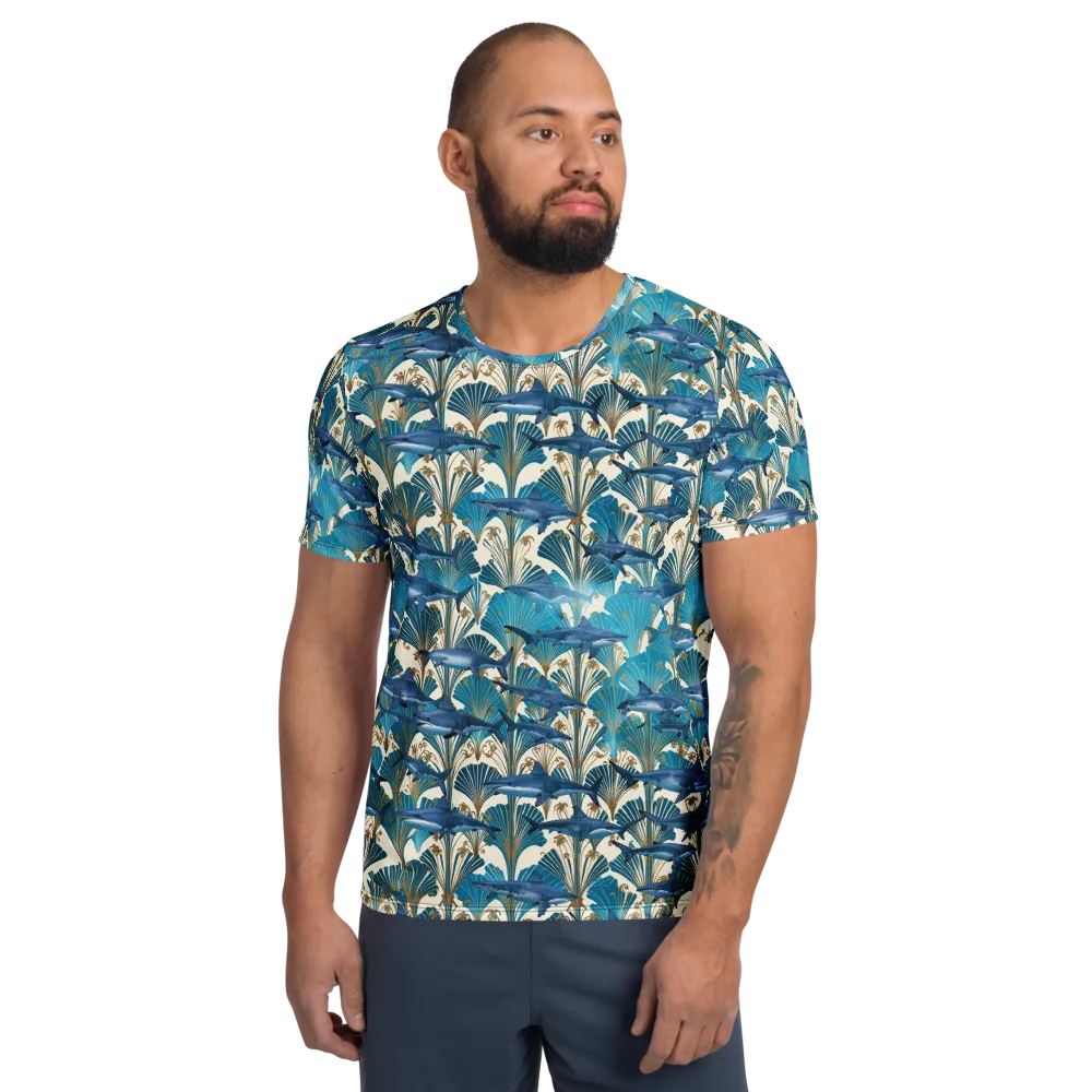 Art Deco Reef on Men's Athletic T-Shirt — Front