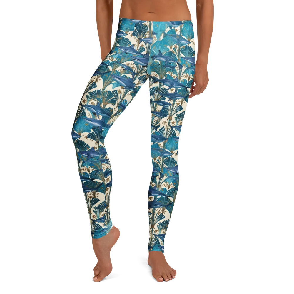 Art Deco Reef on Leggings — Front