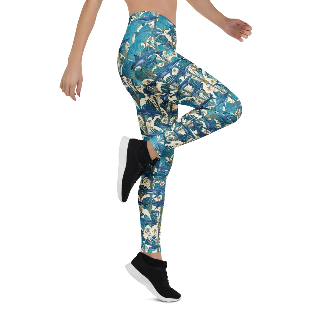 Art Deco Reef on Leggings — Right