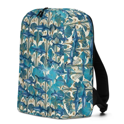 Art Deco Reef on a Minimalist Backpack