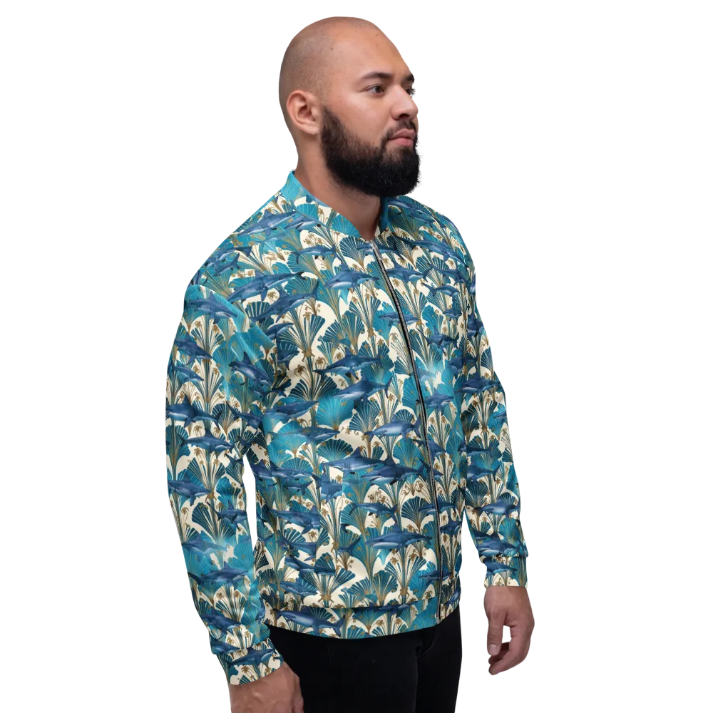 Art Deco Reef on Bomber Jacket — Right