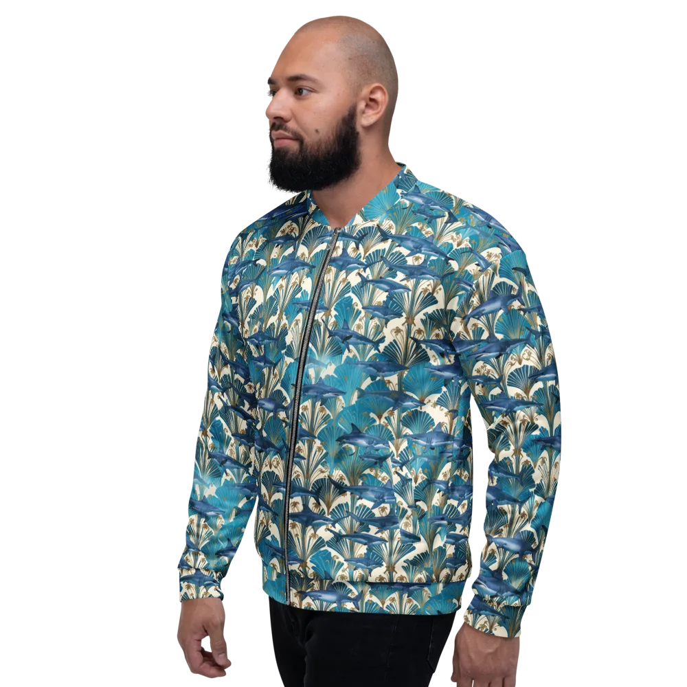 Art Deco Reef on Bomber Jacket — Left