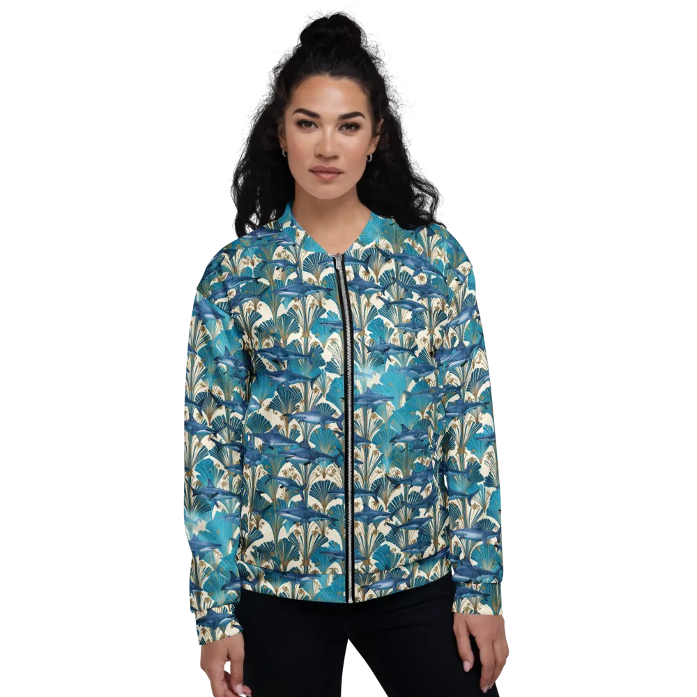 Art Deco Reef on Bomber Jacket — Front