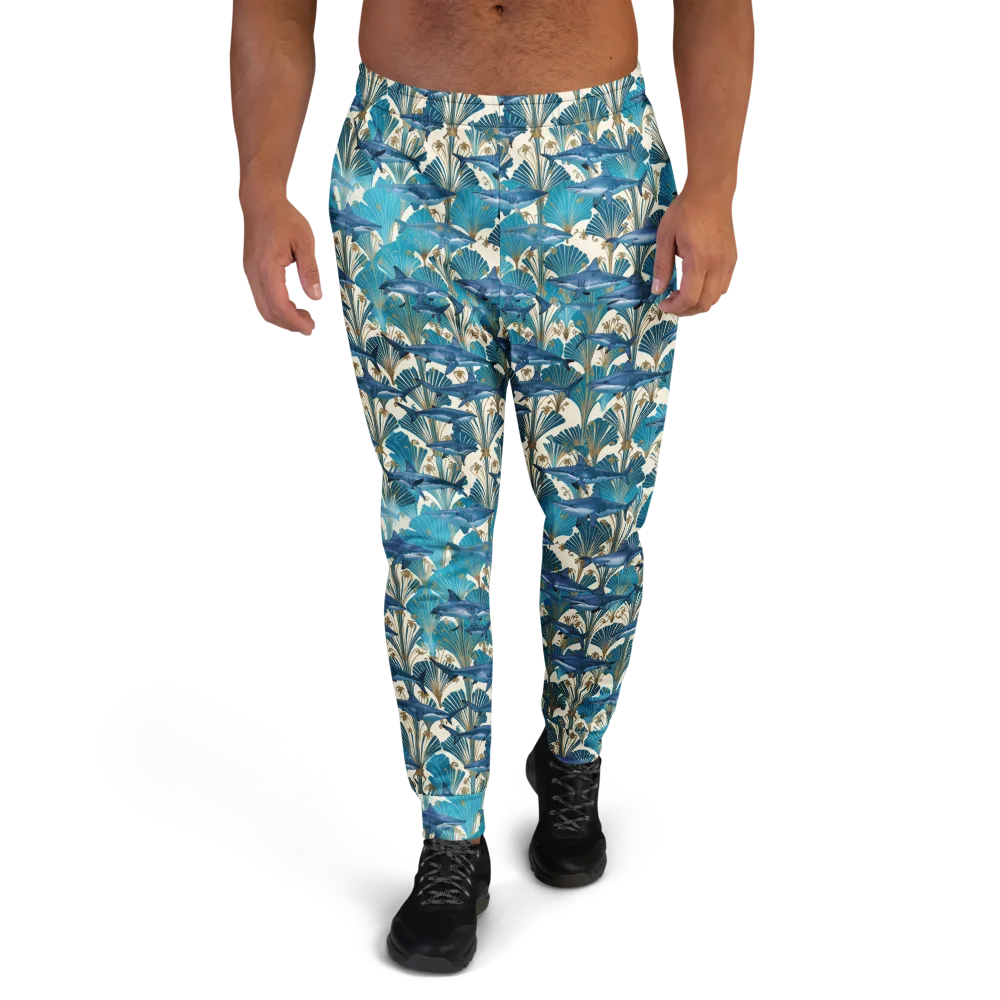 Art Deco Reef on Men's Joggers — Front