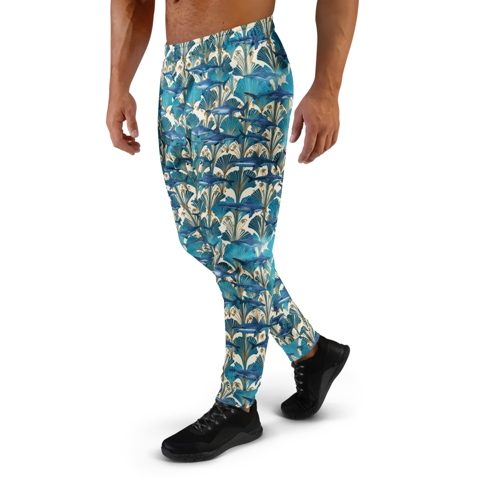 Art Deco Reef on Men's Joggers — Left