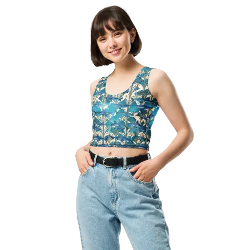 Art Deco Reef on a Crop Top