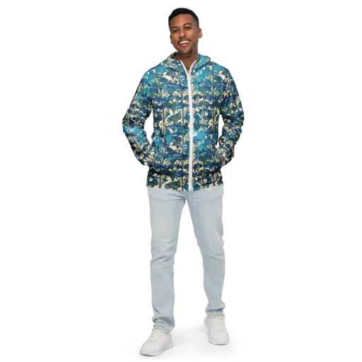 Art Deco Reef on a Men's Windbreaker