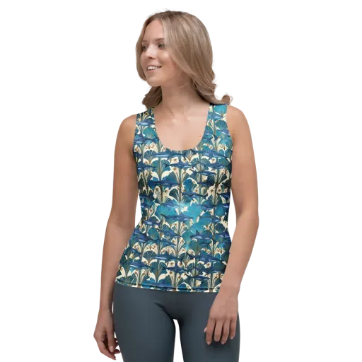 Art Deco Reef on a Women's Tank Top