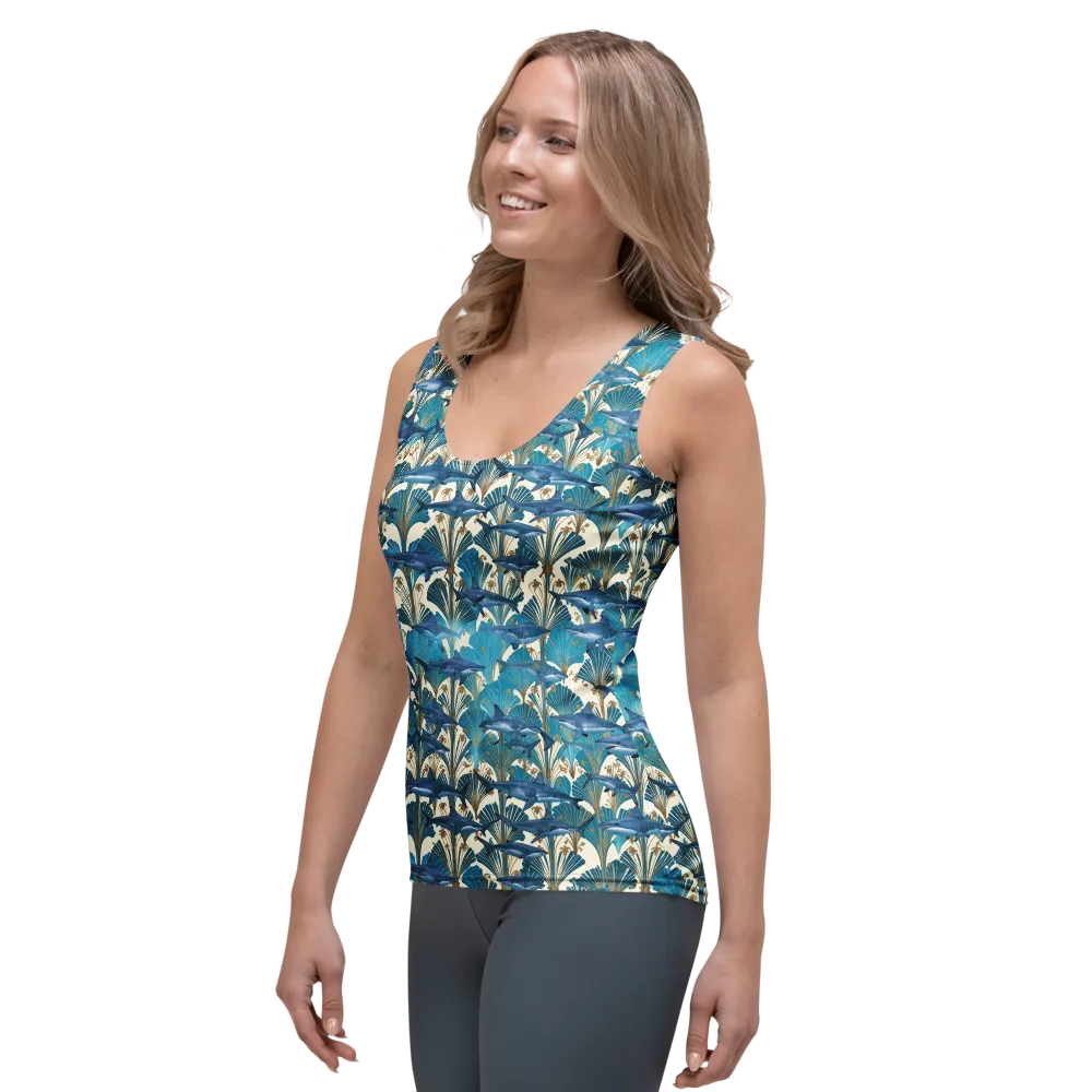 Art Deco Reef on Women's Tank Top — Left Front