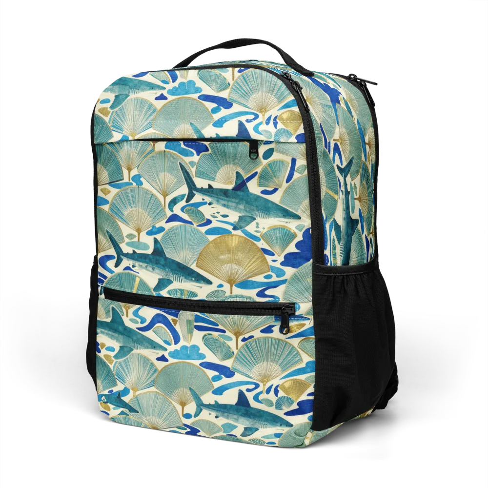 Tidal Ginkgo on Utility Backpack — Left Front