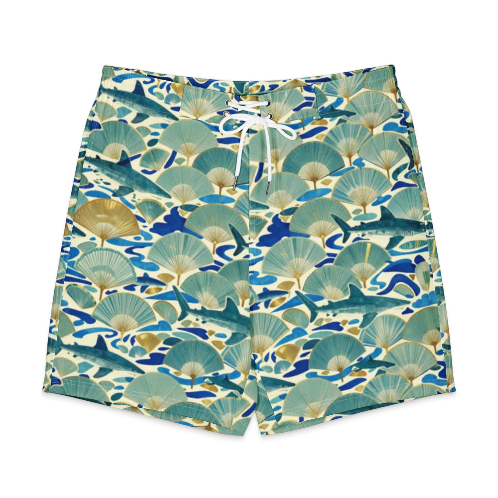 Tidal Ginkgo on Men's Board Shorts — Front