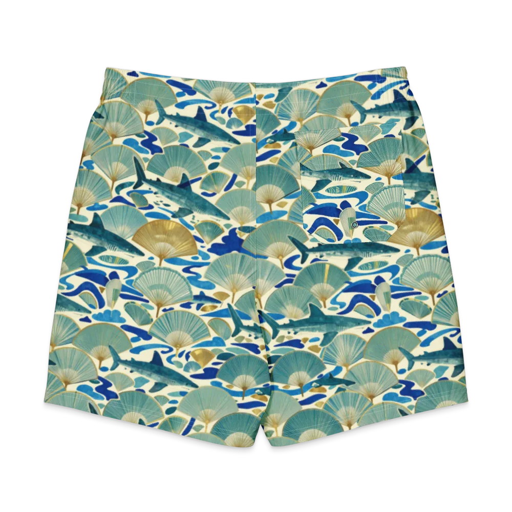Tidal Ginkgo on Men's Board Shorts — Back