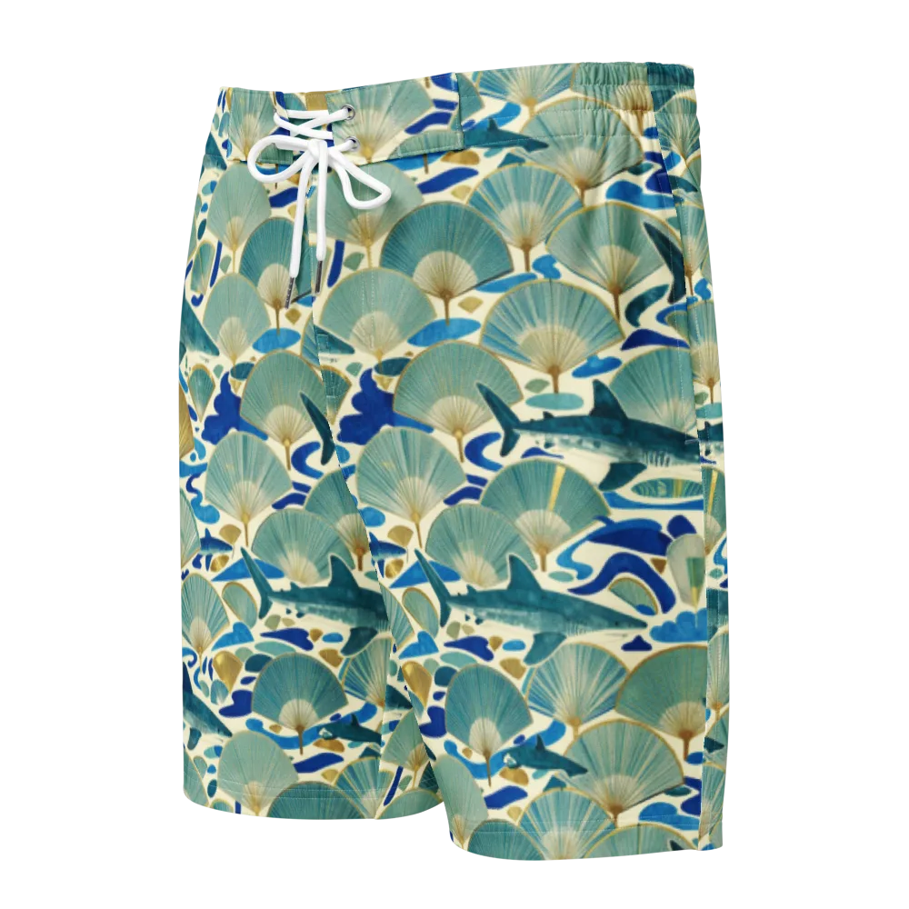 Tidal Ginkgo on Men's Board Shorts — Front