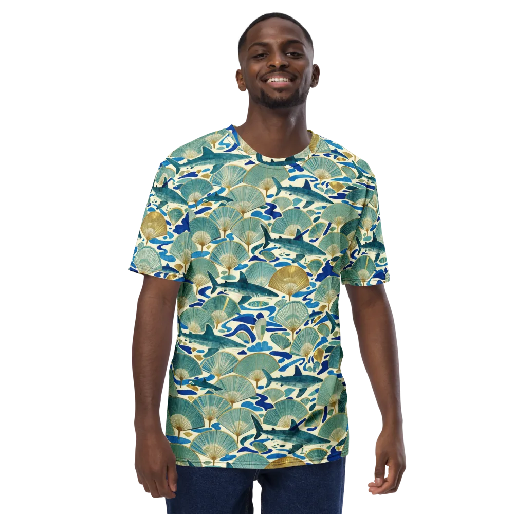 Tidal Ginkgo on Men's Crew Neck T-Shirt — Front