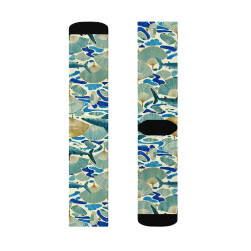 Tidal Ginkgo on a Socks