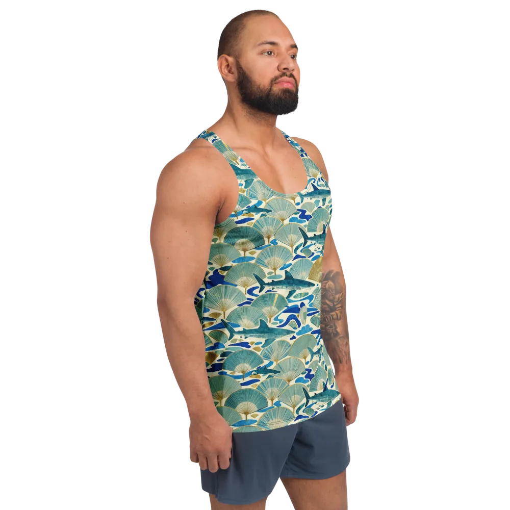 Tidal Ginkgo on Men's Tank Top — Right Front