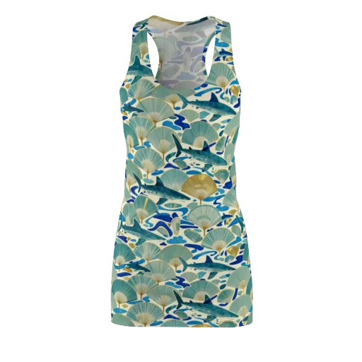 Tidal Ginkgo on a Racerback Dress