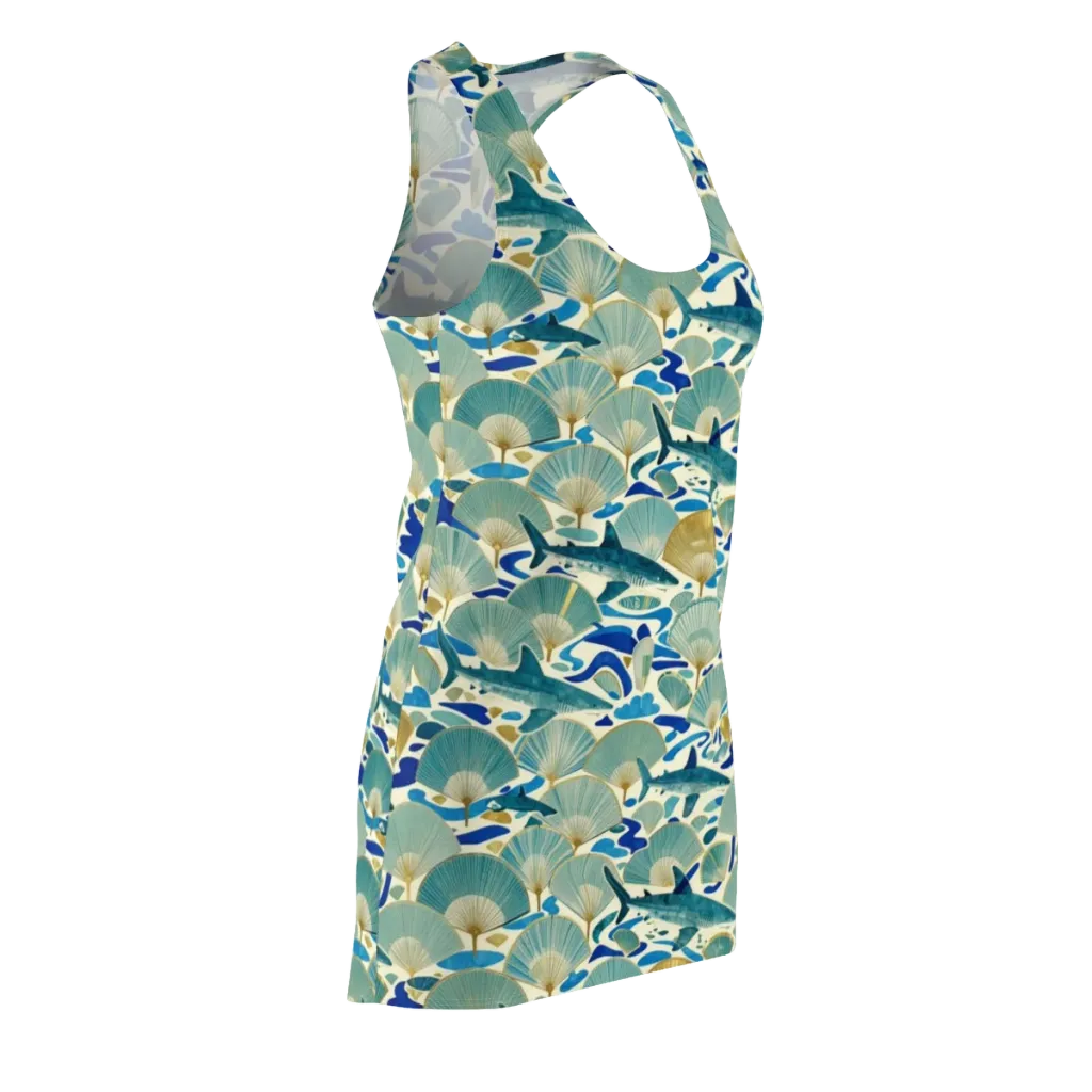 Tidal Ginkgo on Racerback Dress — Front Side