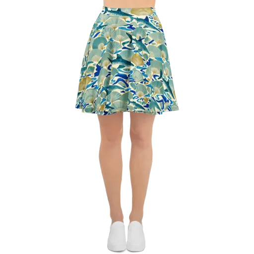 Tidal Ginkgo on a Skater Skirt