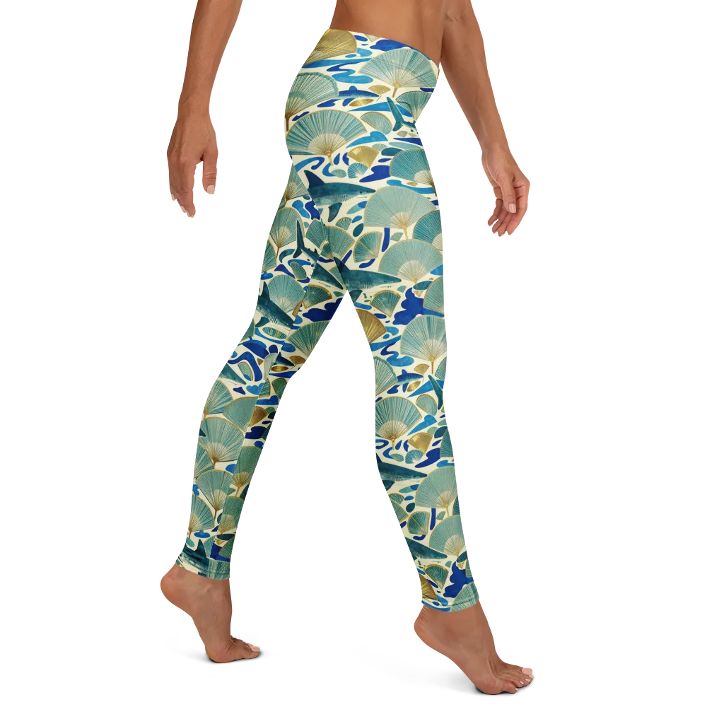 Tidal Ginkgo on Leggings — Right
