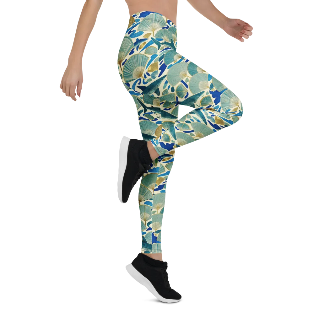 Tidal Ginkgo on Leggings — Right