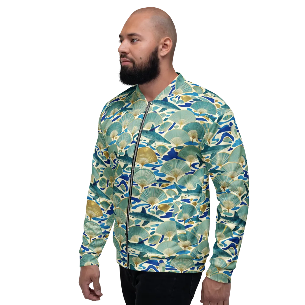 Tidal Ginkgo on Bomber Jacket — Left