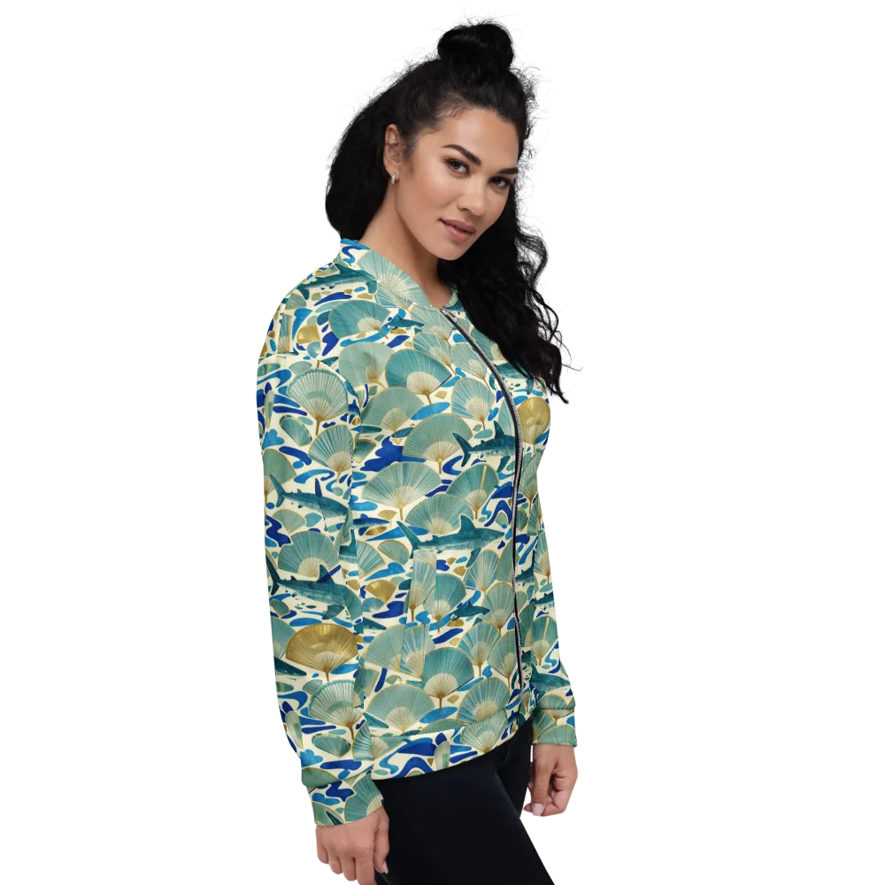 Tidal Ginkgo on Bomber Jacket — Right