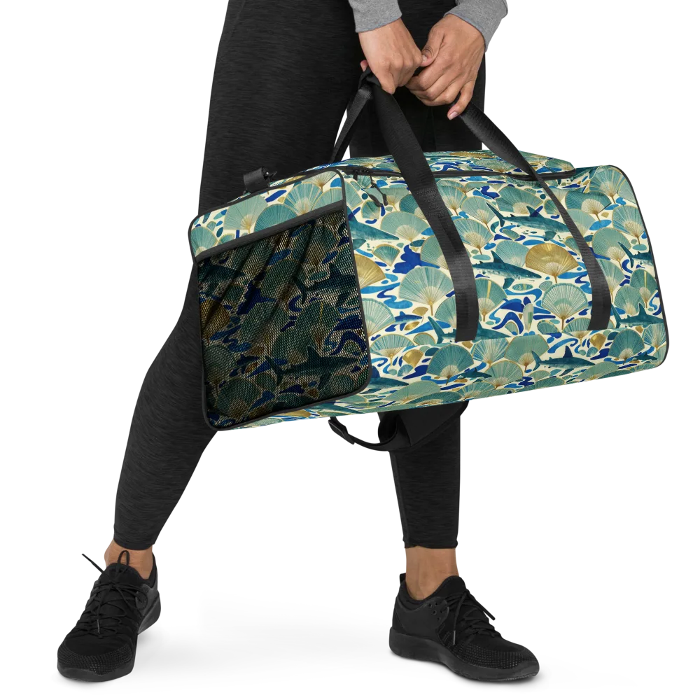 Tidal Ginkgo on Duffle Bag — Right Front