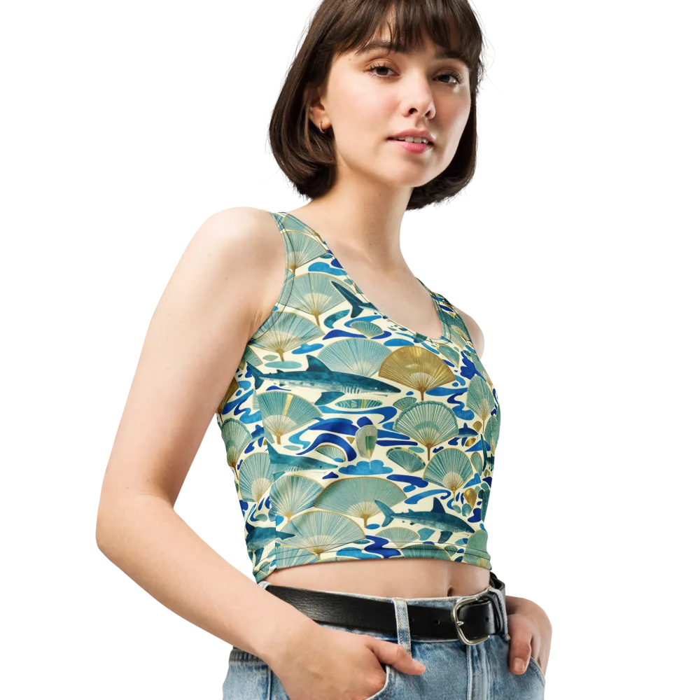 Tidal Ginkgo on Crop Top — Right Front