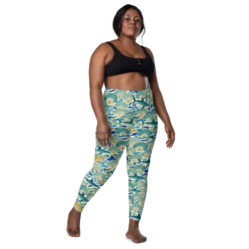 Tidal Ginkgo on a Leggings with Pockets
