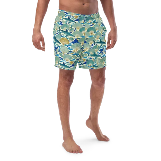 Tidal Ginkgo on a Swim Trunks
