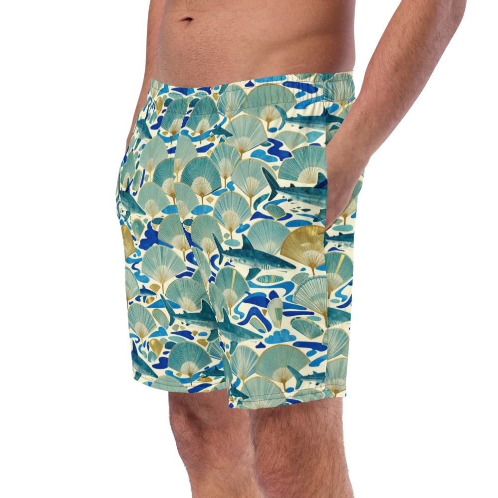 Tidal Ginkgo on Swim Trunks — Left Front