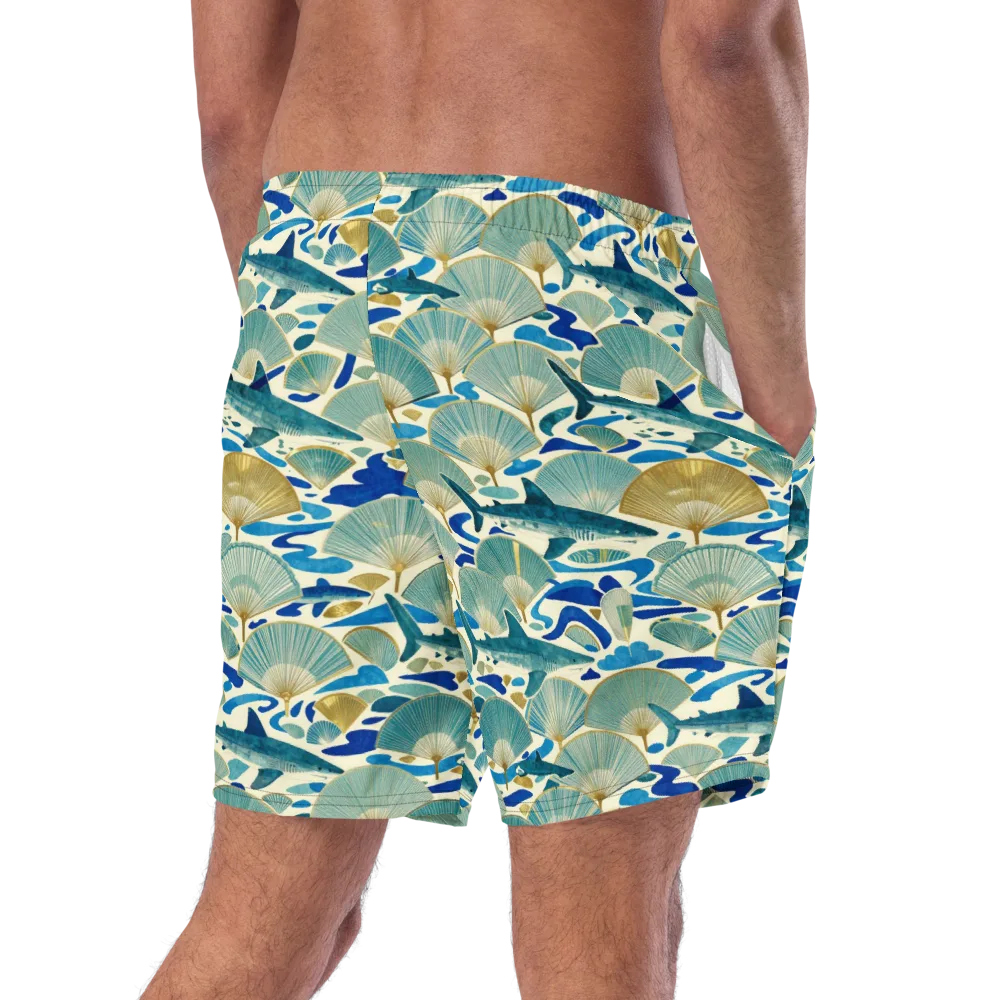 Tidal Ginkgo on Swim Trunks — Right Back