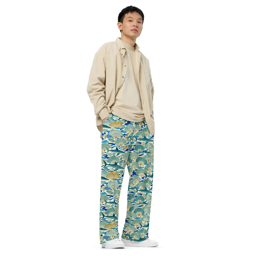 Tidal Ginkgo on Wide-Leg Pants — Right Front