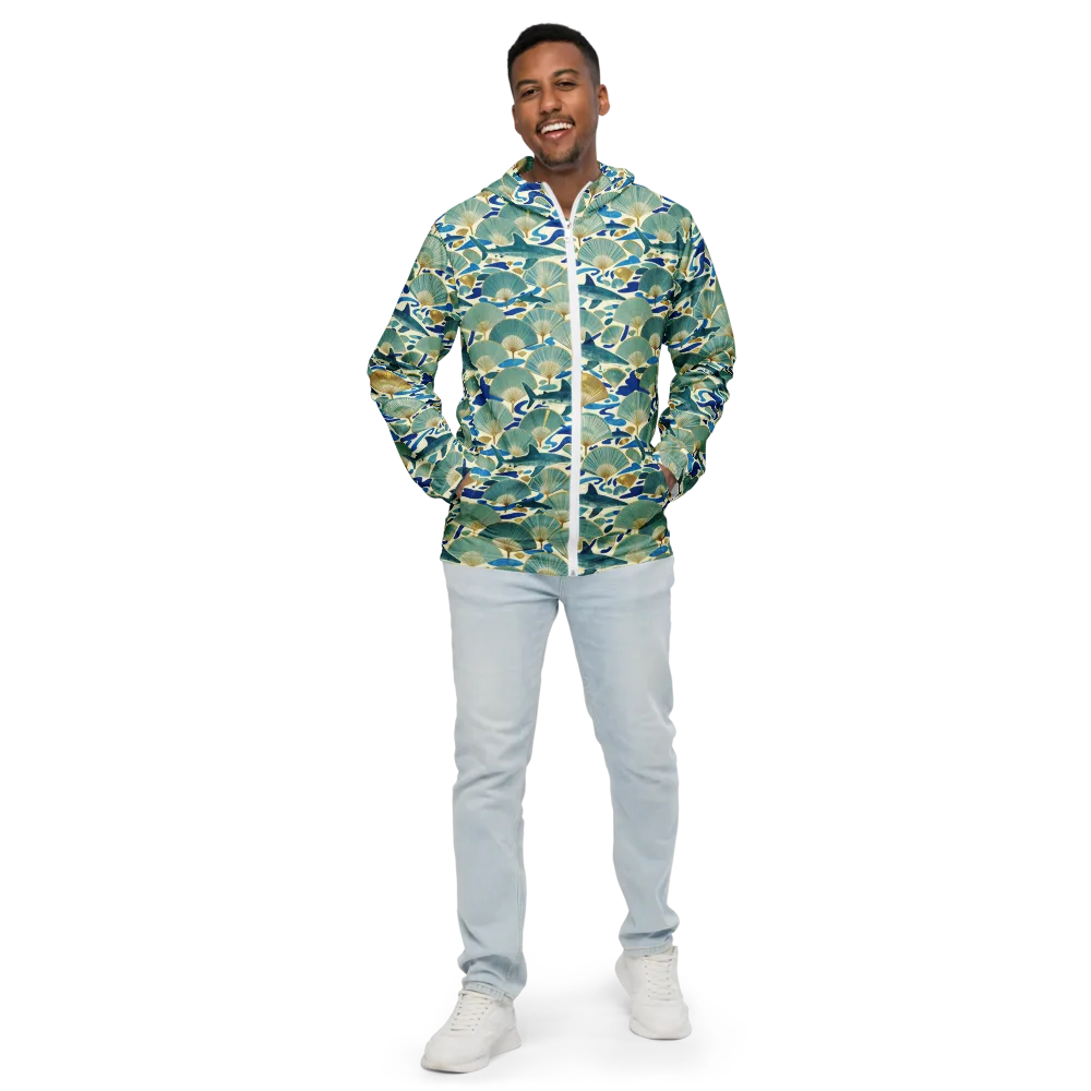 Tidal Ginkgo on Men's Windbreaker — Front