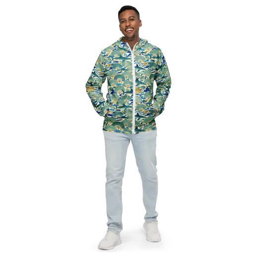 Tidal Ginkgo on a Men's Windbreaker
