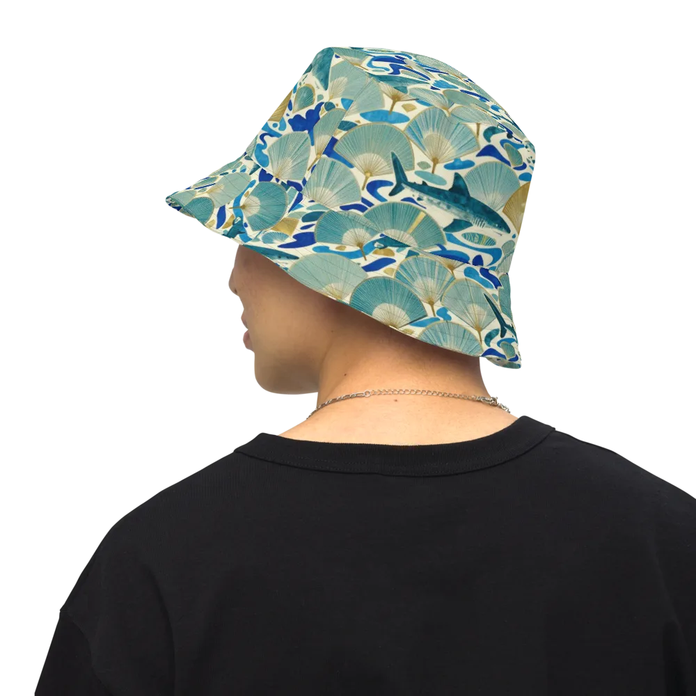 Tidal Ginkgo on Reversible Bucket Hat — Back Inside