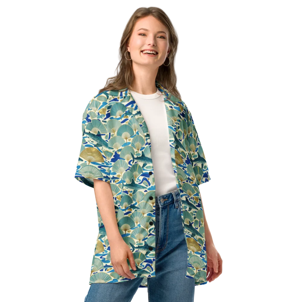 Tidal Ginkgo on Button Shirt — Front