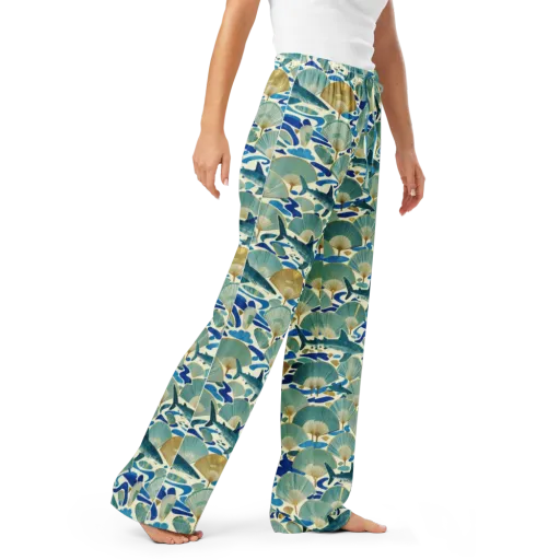 Tidal Ginkgo on a Women's Pajama Pants