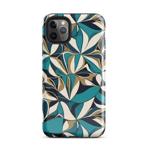 Teal Gilded Bloom on a Tough Case for iPhone®