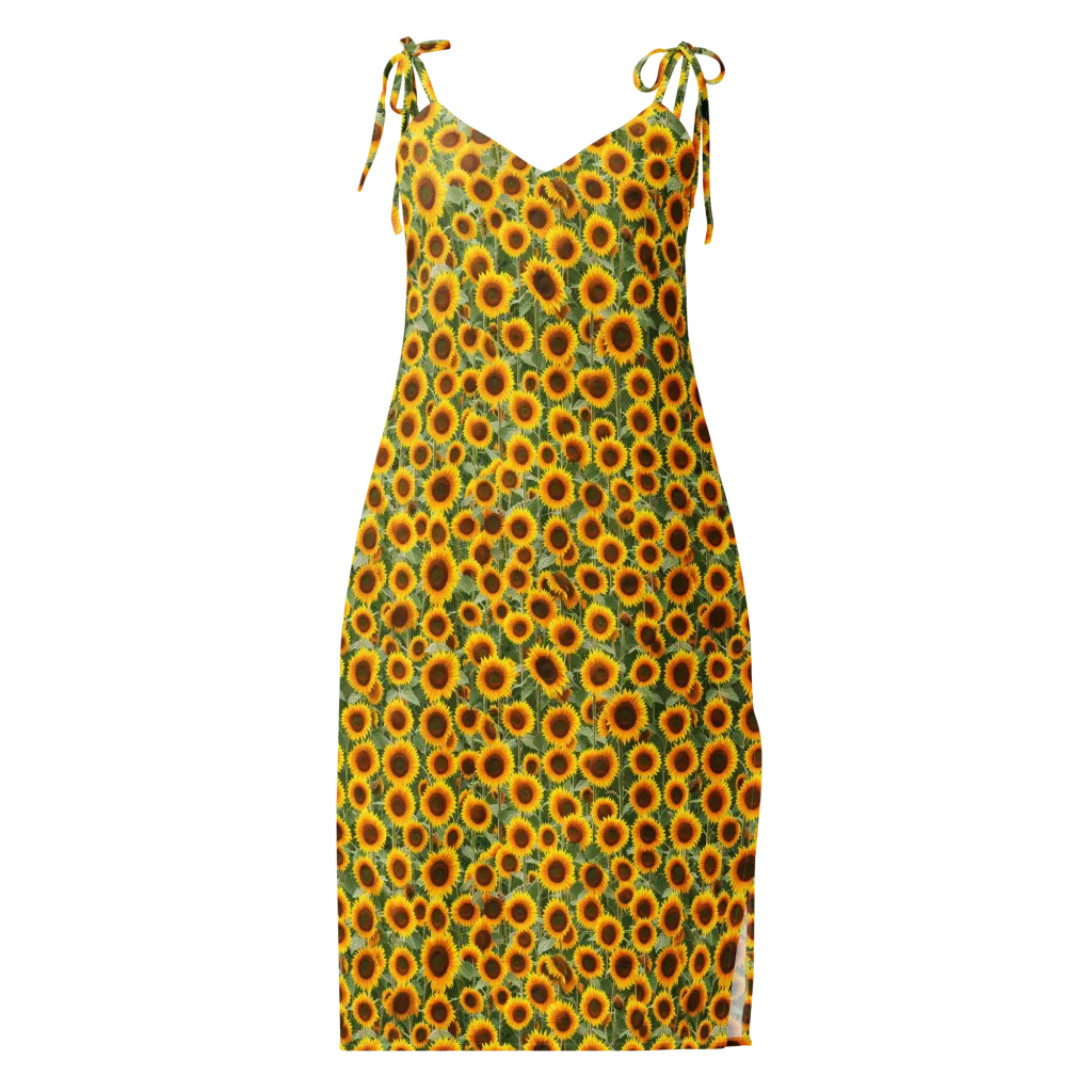 Sunflower Rush on Slip Dress — Front