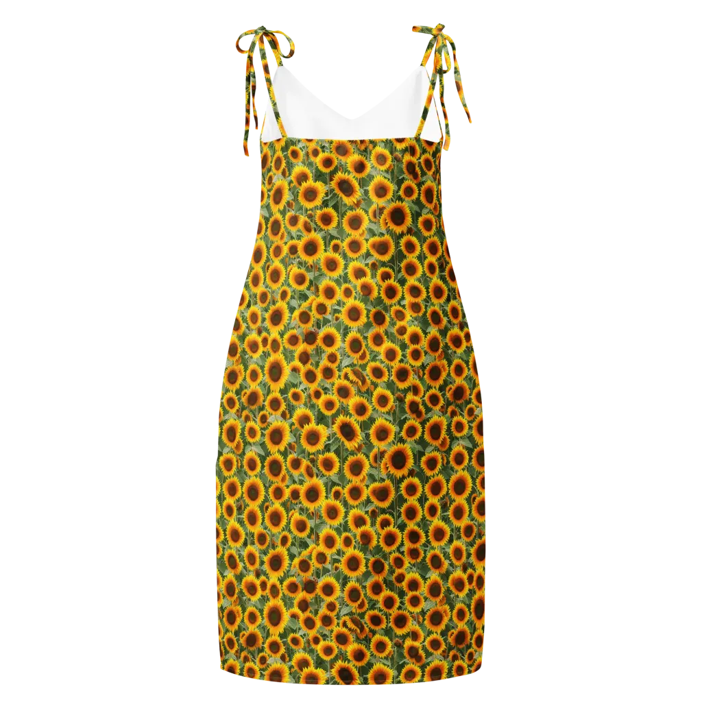 Sunflower Rush on Slip Dress — Back