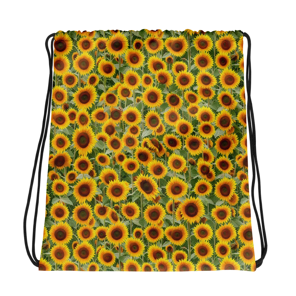 Sunflower Rush on Drawstring Bag — Photo