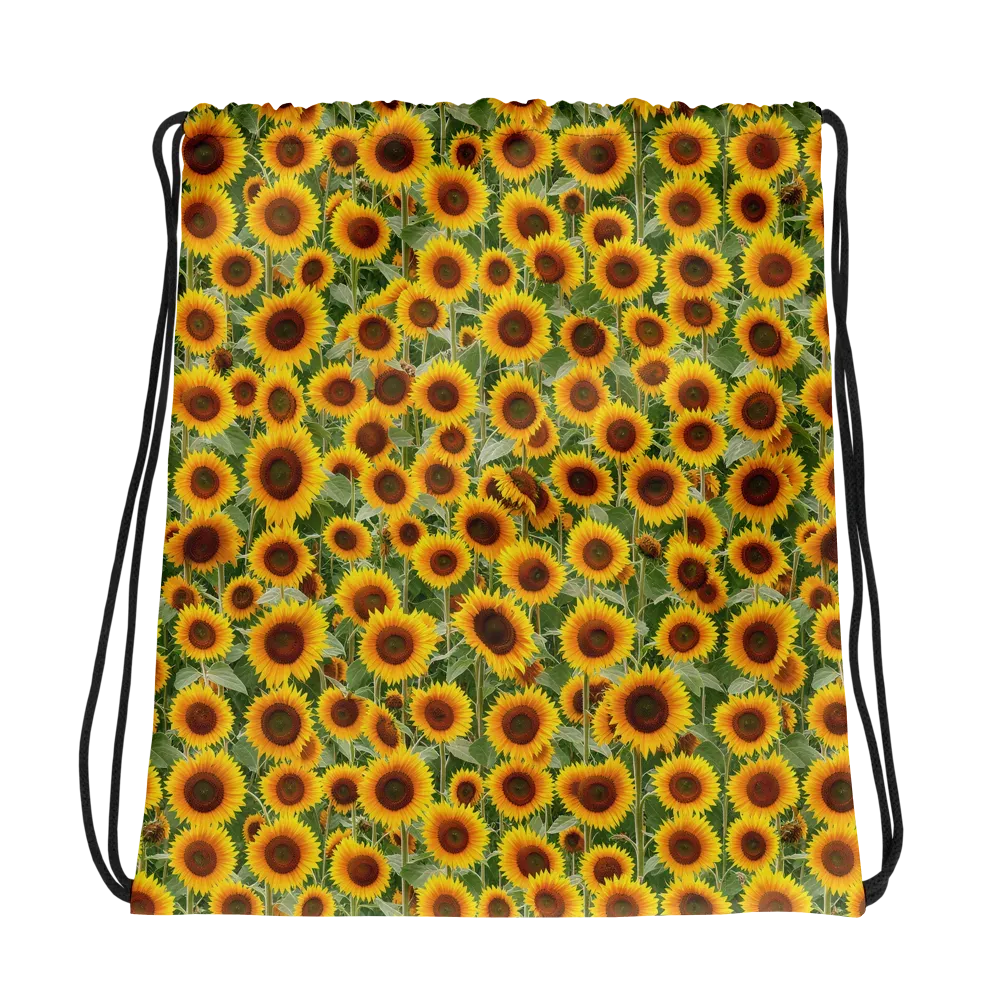 Sunflower Rush on Drawstring Bag — Photo