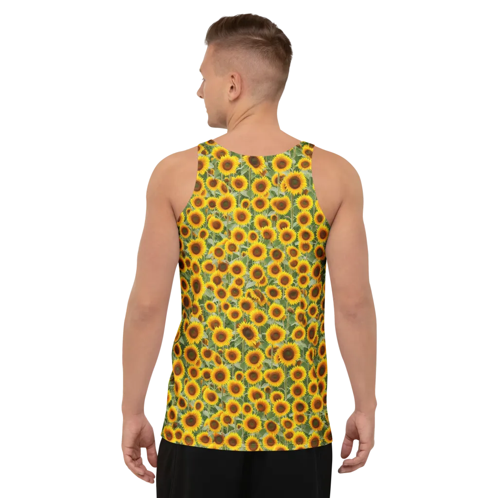 Sunflower Rush on Men's Tank Top — Back