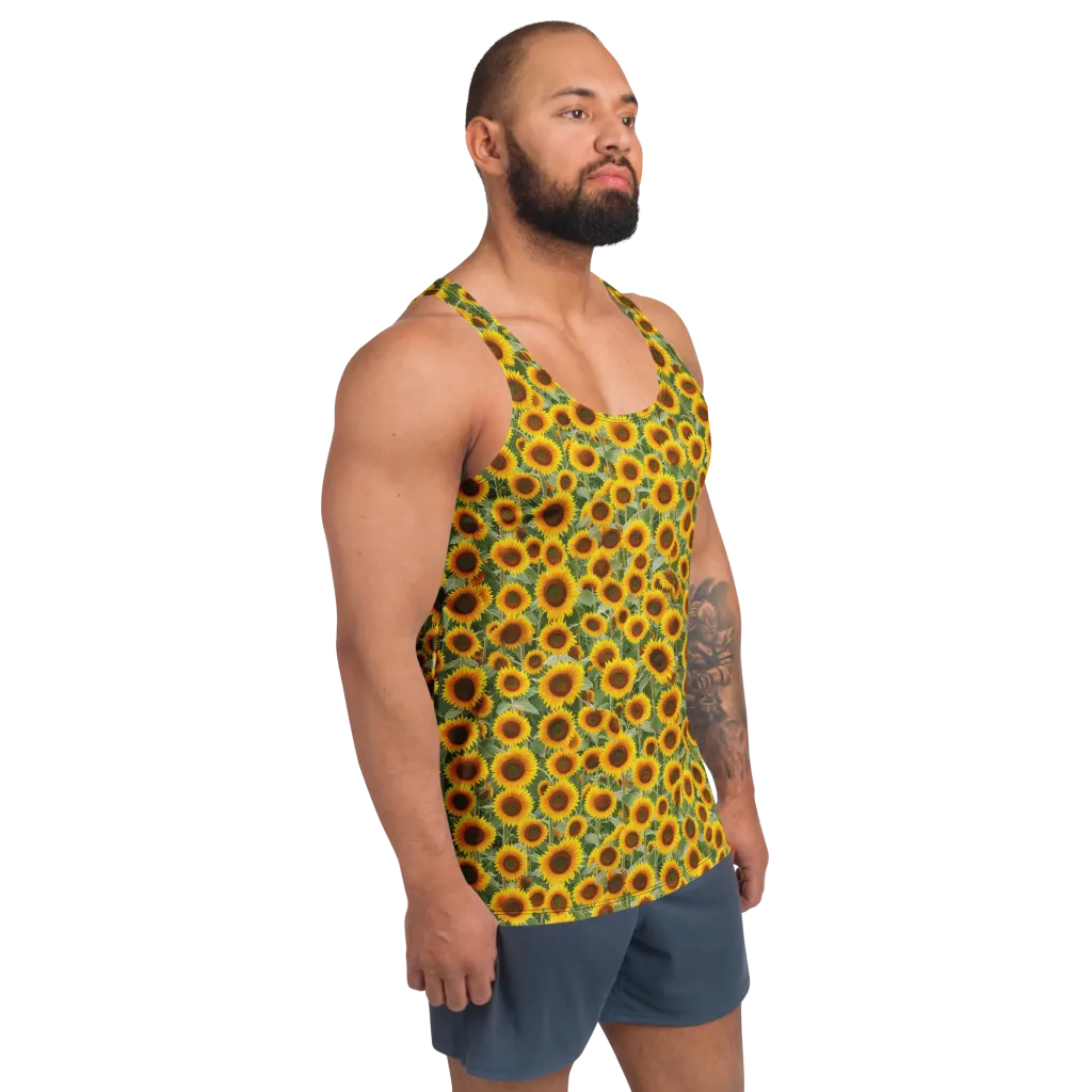 Sunflower Rush on Men's Tank Top — Right Front