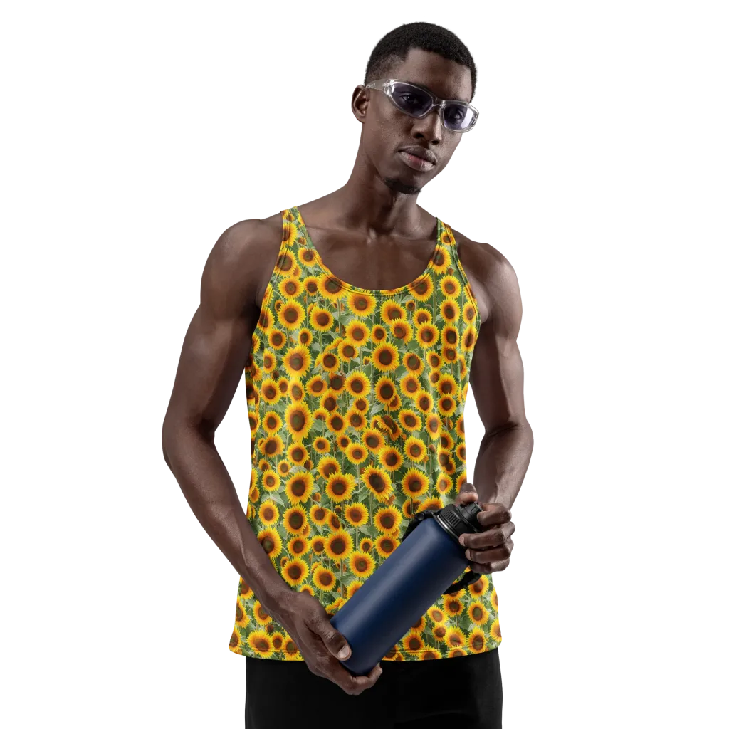 Sunflower Rush on Men's Tank Top — Front