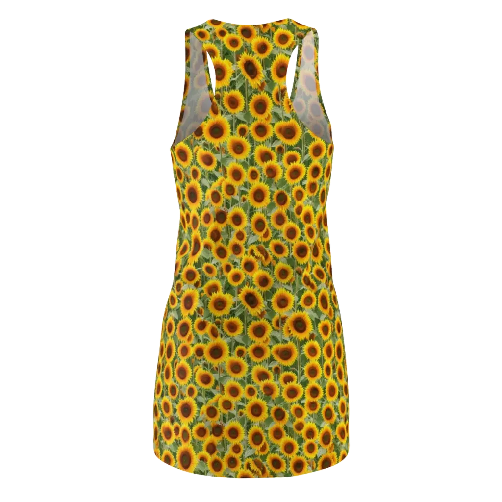 Sunflower Rush on Racerback Dress — Back