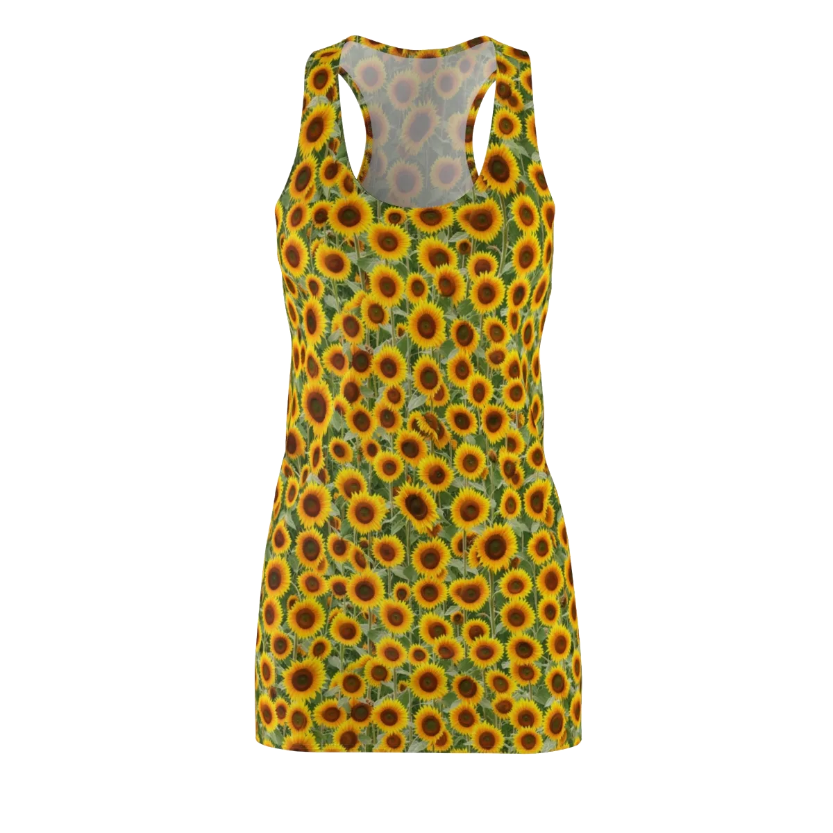 Sunflower Rush on Racerback Dress — Front