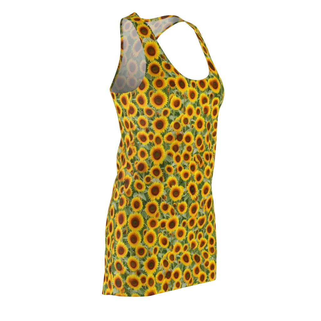 Sunflower Rush on Racerback Dress — Front Side